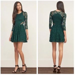 Abercrombie & Fitch Forest Green Long Sleeve Dress